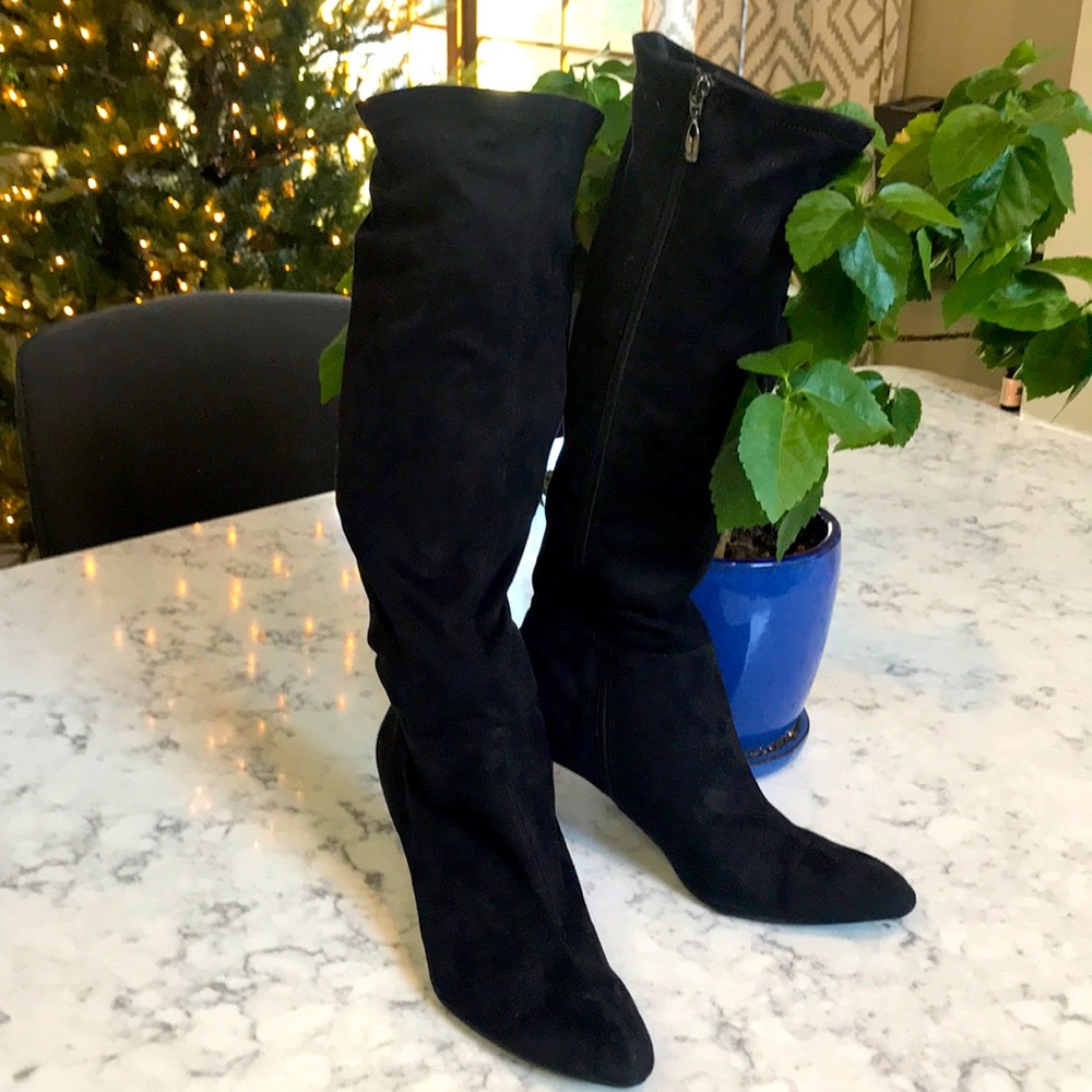 TAHARI black suede boots - Worn a couple times
